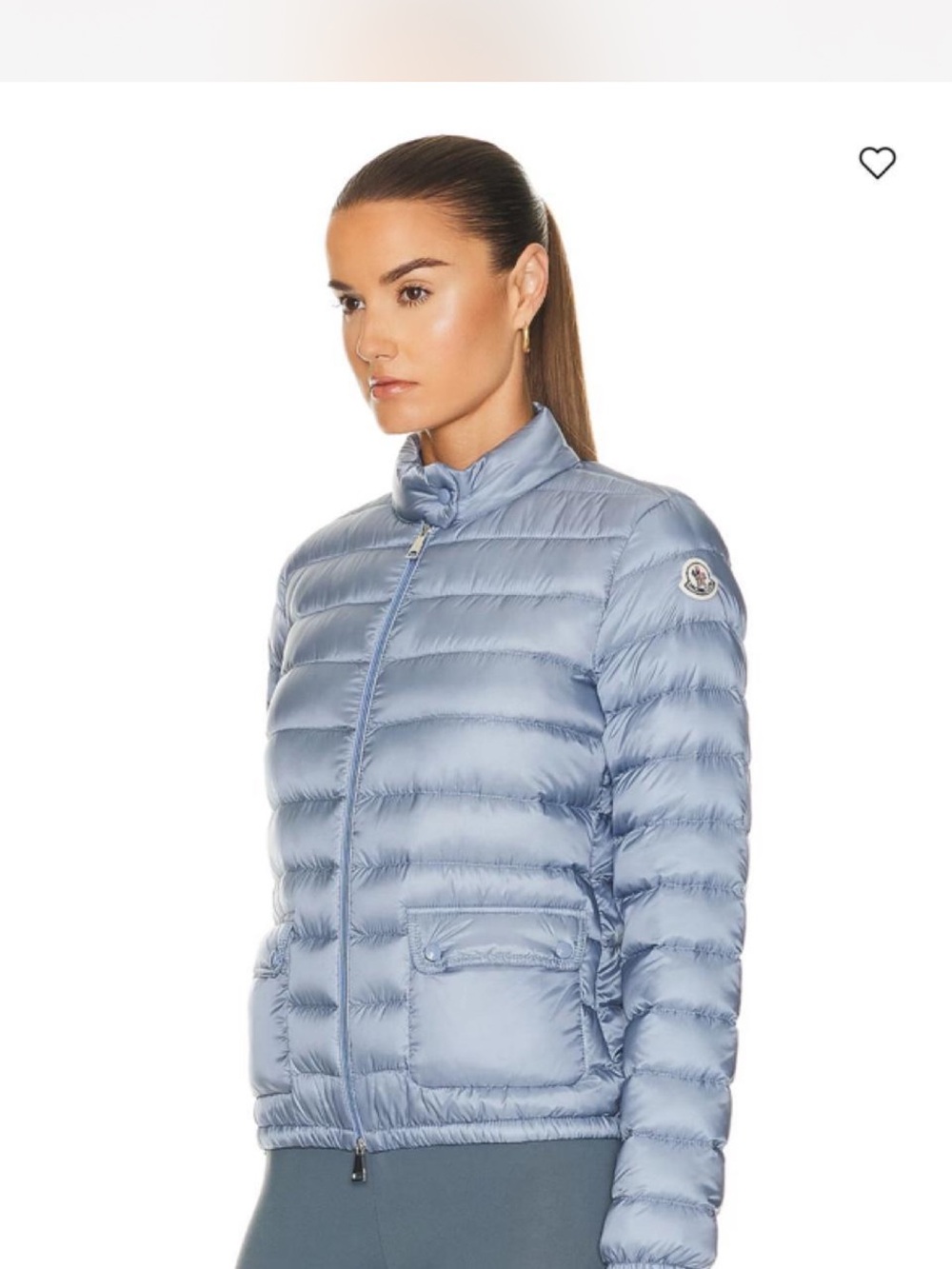 Moncler Pale Blue Quilted Down Puffer Jacket